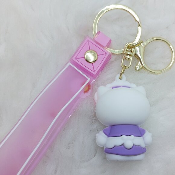 2/$25 Hello Kitty keychai wrist strap lanyard with "The sunshine Unicorn" - Picture 2 of 6